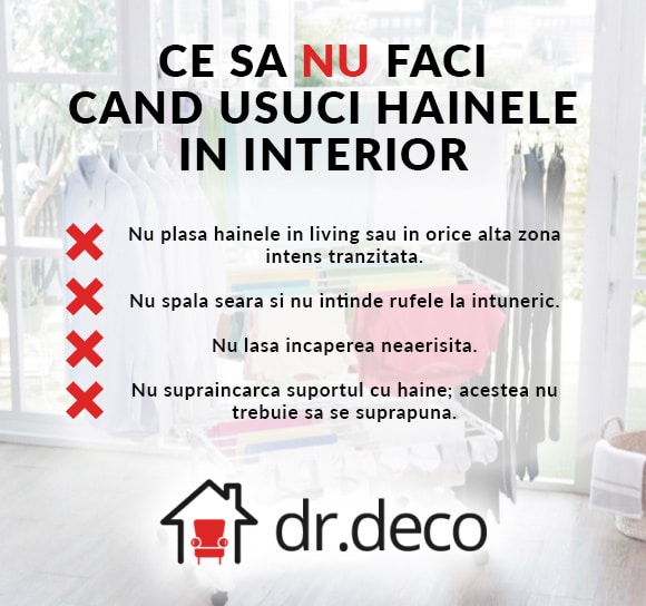 Iata ce sa nu faci cand usuci hainele in interior - DrDeco.ro